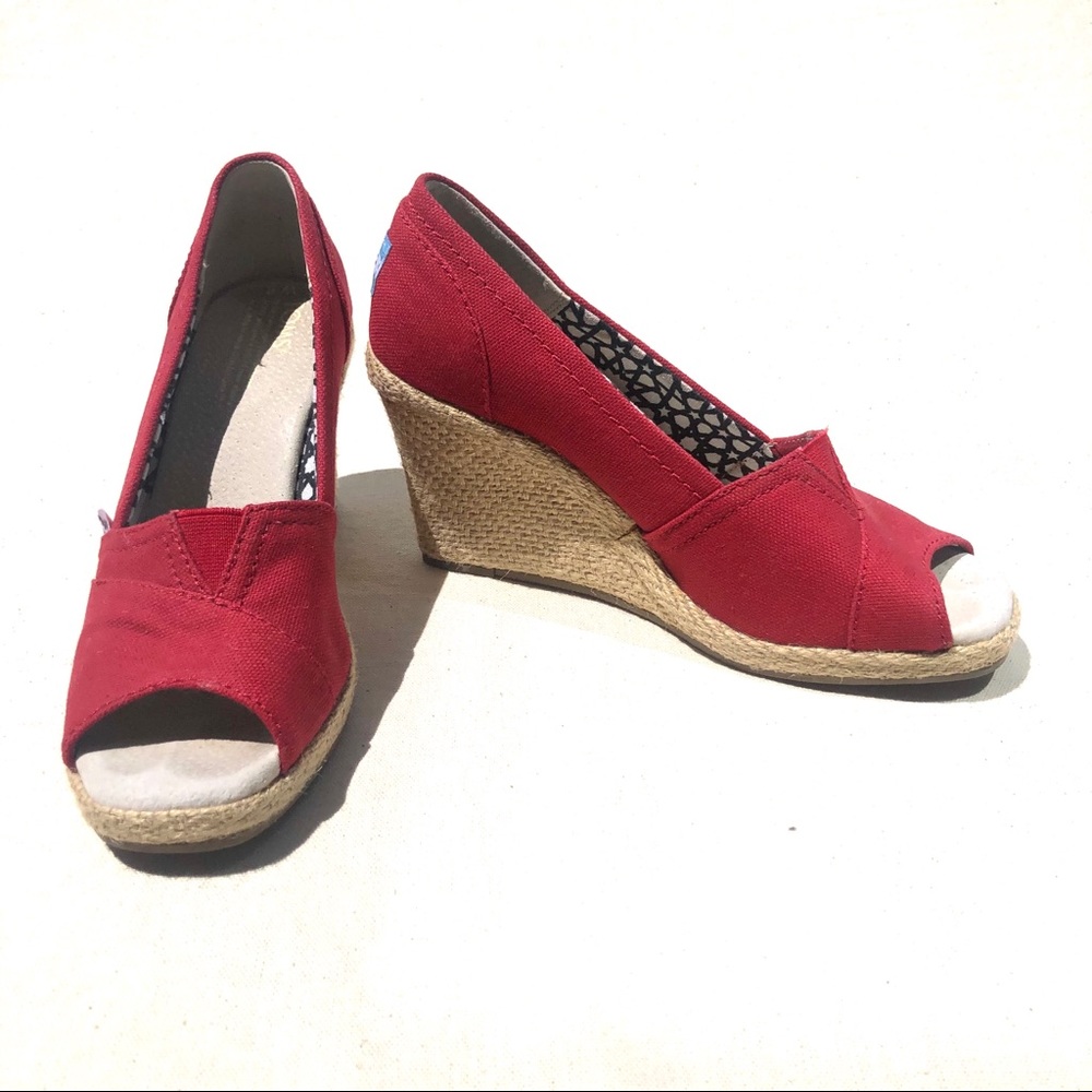 TOMS Peep Toe Wedge